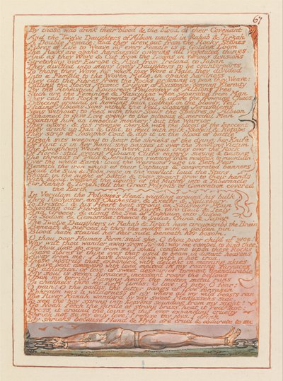 Jeruzalém, deska 67, Těmi, kdo pijí jejich krev.... od William Blake