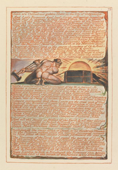 Jeruzalém, talíř 73, takové jsou Cathedronovy zlaté síně .... od William Blake