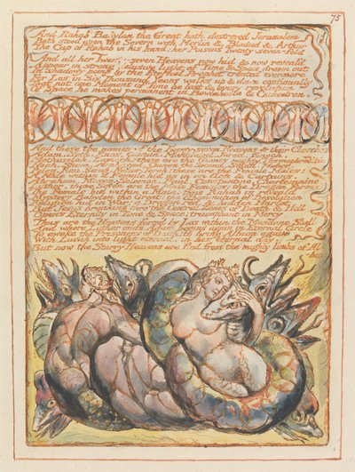 Jeruzalém, talíř 75 a velký Rahab Babylon ... od William Blake