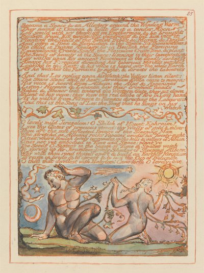 Jeruzalém, talíř 85, se stal prostorem a alegorií .... od William Blake