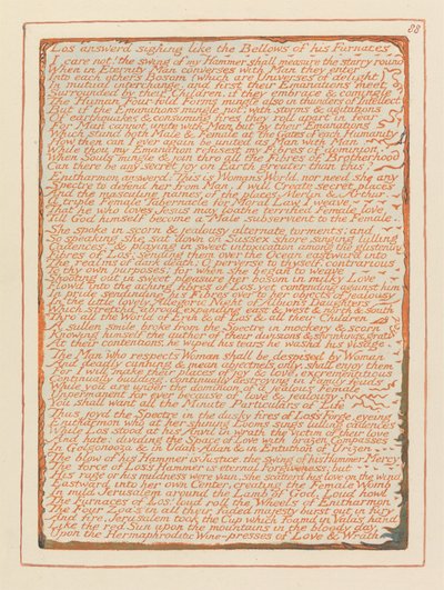 Jeruzalém, talíř 88, Los vzdychl ... od William Blake