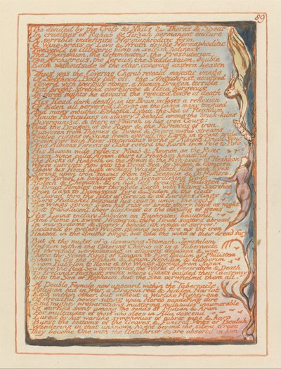 Jeruzalém, talíř 89, rozdělený křížem .... od William Blake