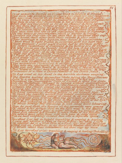 Jeruzalém, talíř 91, Je snazší odpustit nepříteli .... od William Blake