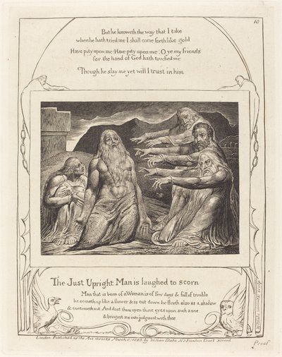 Job pokárán svými přáteli od William Blake