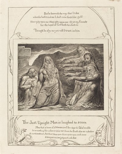 Job pokárán svými přáteli od William Blake
