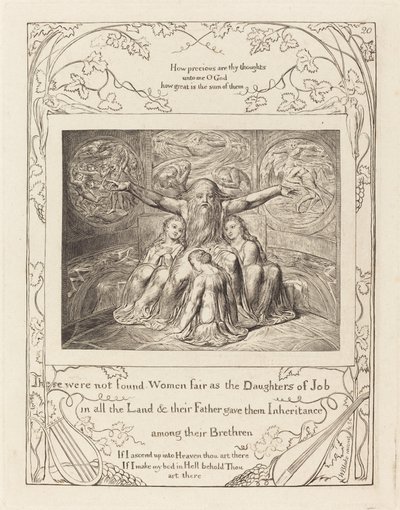 Job a jeho dcery od William Blake