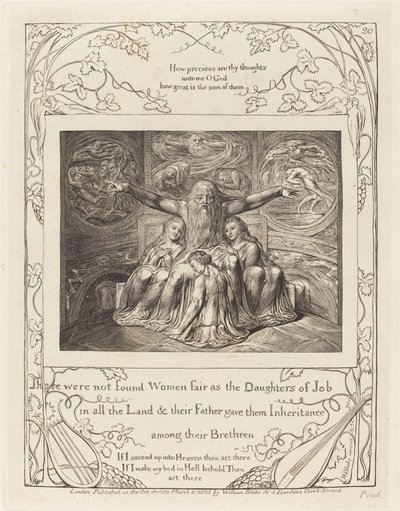 Job a jeho dcery, 1825. od William Blake