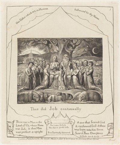 Job a jeho rodina od William Blake
