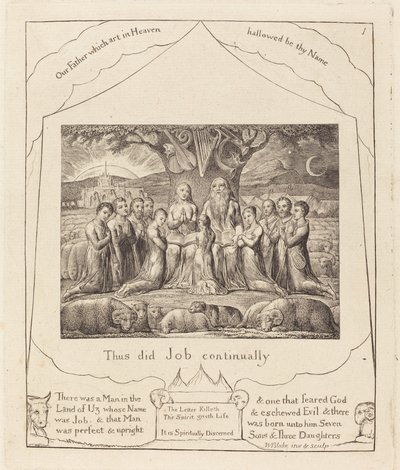 Job a jeho rodina od William Blake