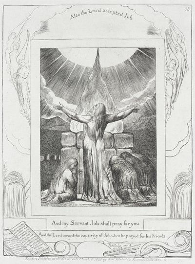 Jóbova modlitba vyslyšena od William Blake