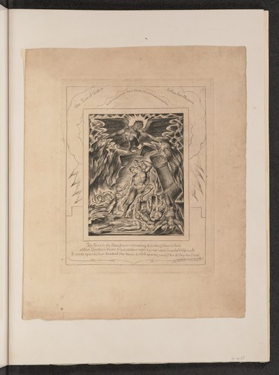 Jobovi synové a dcery přemoženi Satanem, 1825. od William Blake