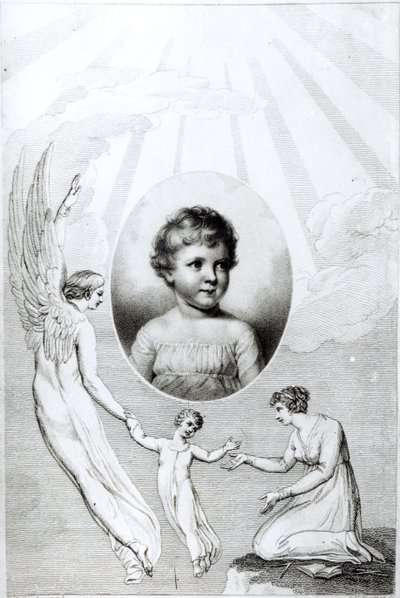 Mary Wollstonecraft Shelley (1797-1851) jako dítě, vyryl Robert Hartley Cromek (1770-1812) 1805 od William Blake