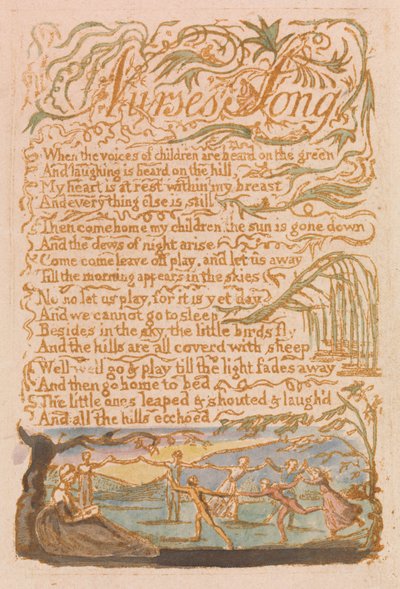 Lied der Amme (Platte 22) od William Blake