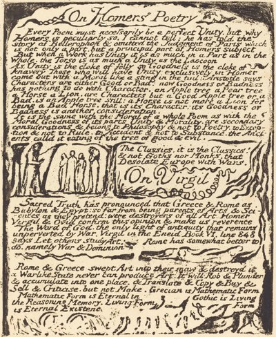 O Homérově poezii a O Vergiliovi, 1822. od William Blake