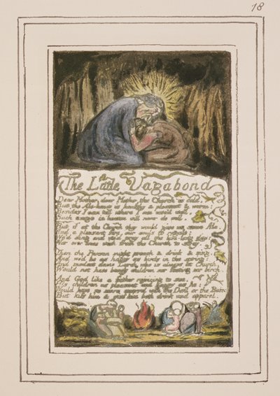 S.124-1950.pt46 Malý tulák: deska 46 z Songs of Innocence and of Experience (kopie R) c.1802-08 (lept, inkoust a wc) od William Blake