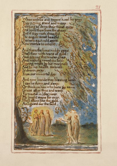 S.125-1950.pt21 Noc (pokrač.): deska 21 z Songs of Innocence and of Experience (kopie AA) c.1815-26 (lept, inkoust a wc) od William Blake