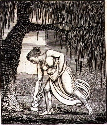 S.437-1985 „Našel jsem ho pod stromem“, ilustrace k „Pro pohlaví, Brány ráje“, hospoda. 17. května 1793 (rytina) od William Blake