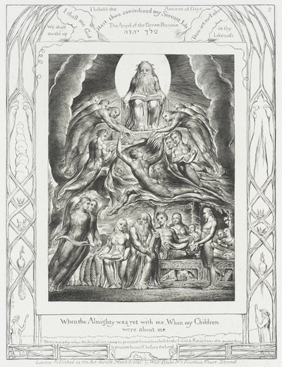 Satan předstupující před Boha od William Blake