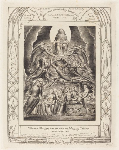 Satan před Božím trůnem od William Blake