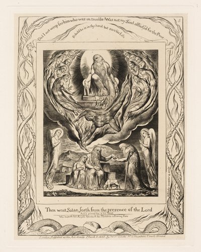 Satan vycházející z přítomnosti Páně od William Blake