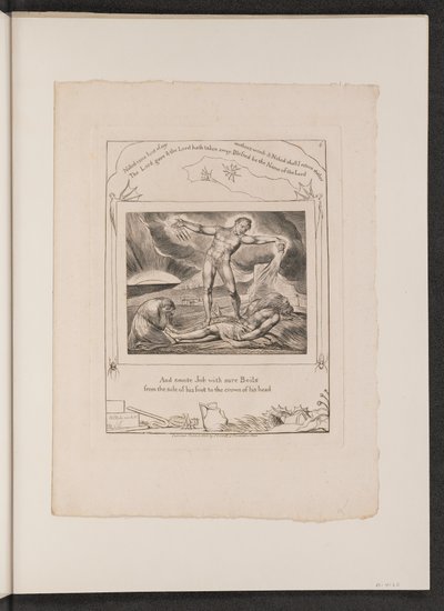 Satan Smiting Job s vaří od William Blake