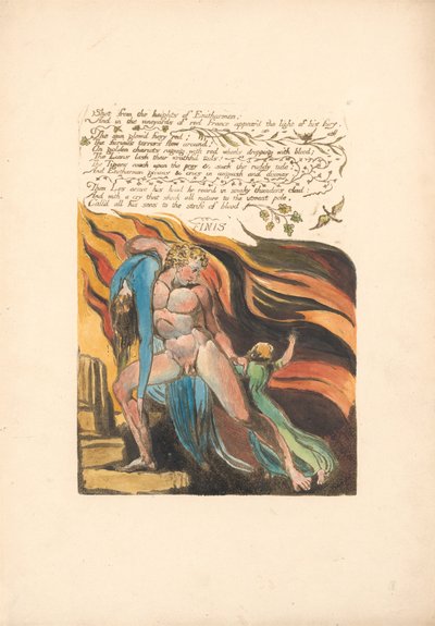 Schuss von den Höhen von Enitharmon (Platte 17) od William Blake