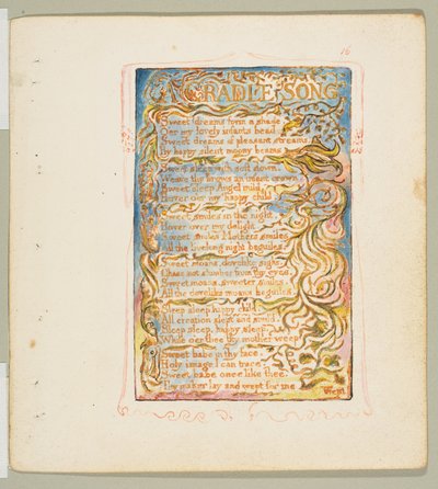 Songs of Innocence and of Experience: A Cradle Song, ca. 1825. od William Blake
