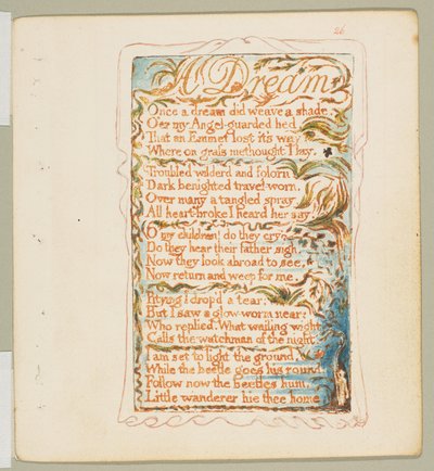 Songs of Innocence and of Experience: A Dream, ca. 1825. od William Blake