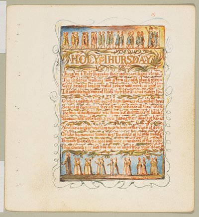 Písně nevinnosti a zkušenosti: Zelený čtvrtek, ca. 1815. od William Blake
