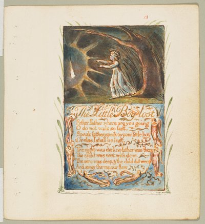 Songs of Innocence and of Experience: Little Boy Lost, ca. 1825. od William Blake