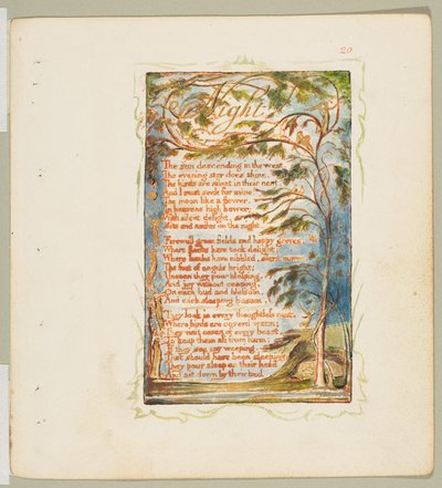 Songs of Innocence and of Experience: Night, ca. 1825. od William Blake