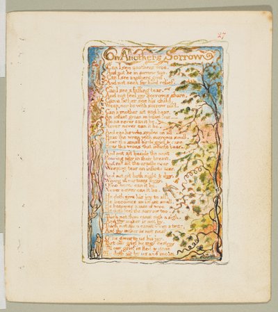 Songs of Innocence and of Experience: On Anothers Sorrow, ca. 1825. od William Blake