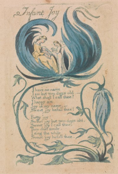 Songs of Innocence and of Experience, Plate 28, "Infant Joy" (Bentley 25) od William Blake
