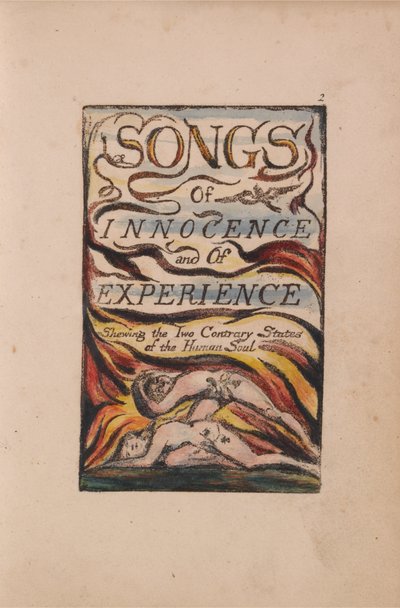 Songs of Innocence and of Experience, Plate 2, Combined Title Page (Bentley 1) od William Blake