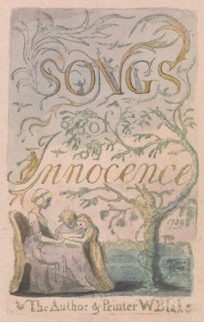 Songs of Innocence and of Experience, Plate 2, Innocence Title Page (Bentley 3) od William Blake