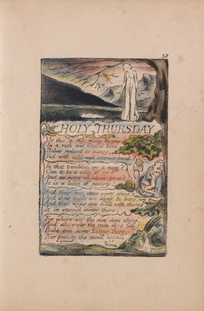 Písně nevinnosti a zkušeností, talíř 38, Velký čtvrtek (Bentley 33) od William Blake