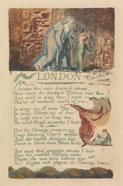 Songs of Innocence and of Experience, deska 39, "Londýn" (Bentley 46) od William Blake