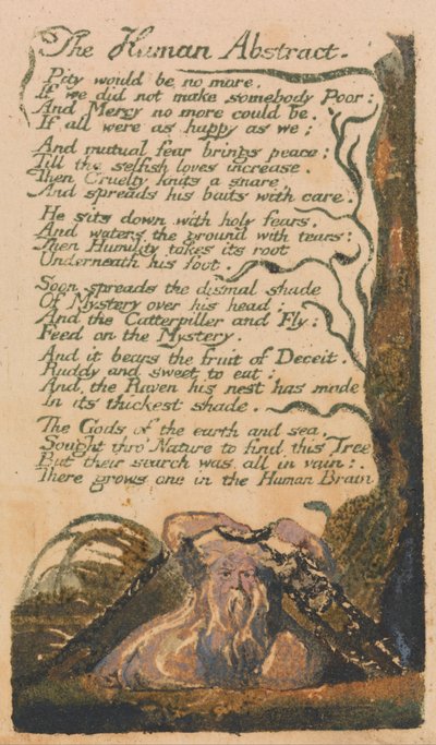 Písně nevinnosti a zkušeností, deska 46, The Human Abstract (Bentley 47) od William Blake