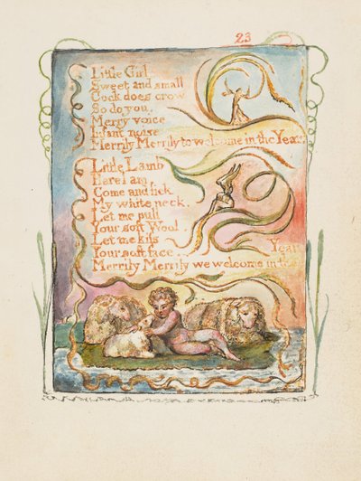 Songs of Innocence and of Experience: Jarní druhá deska: Little Girl, ca. 1825. od William Blake