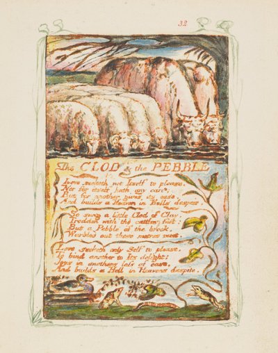 Songs of Innocence and of Experience: The Clod and the Pebble, ca. 1825. od William Blake