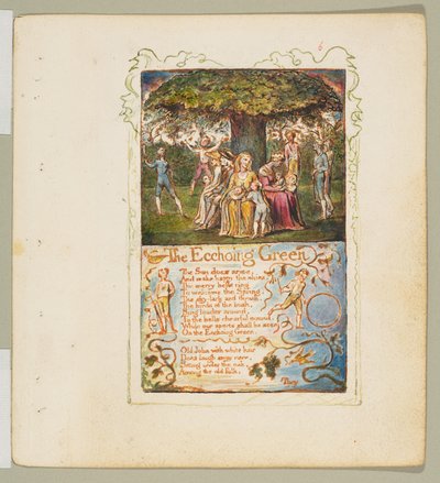 Songs of Innocence and of Experience: The Ecchoing Green, ca. 1825. od William Blake