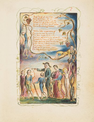 Songs of Innocence and of Experience: The Ecchoing Green druhá deska, ca. 1825. od William Blake