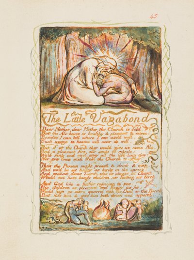 Songs of Innocence and of Experience: The Little Vagabond, ca. 1825. od William Blake