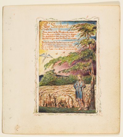 Songs of Innocence and of Experience: The Shepherd, ca. 1825. od William Blake