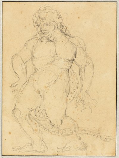 Studie postavy Agnella Brunelleschiho od William Blake