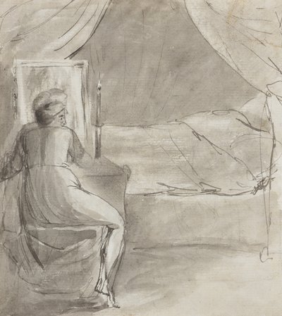 Postel smrti (recto) od William Blake