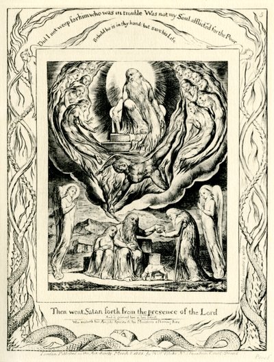 Kniha Job 2:7 ilustrovaná Williamem Blakem od William Blake