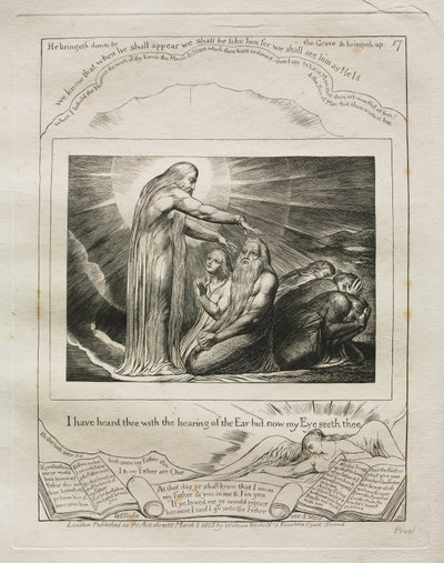 Kniha Job: Pl. 17, Slyšel jsem tě sluchem, ale nyní tě mé oko vidí od William Blake