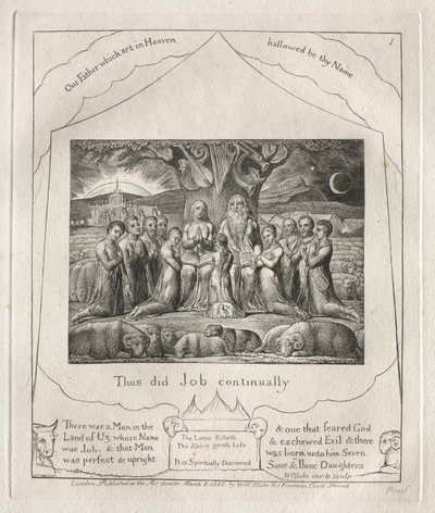 Kniha Job: Pl. 1, Tak činil Job neustále od William Blake