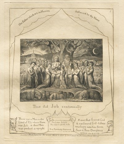 Kniha Job: Pl. 1, Tak činil Job neustále od William Blake
